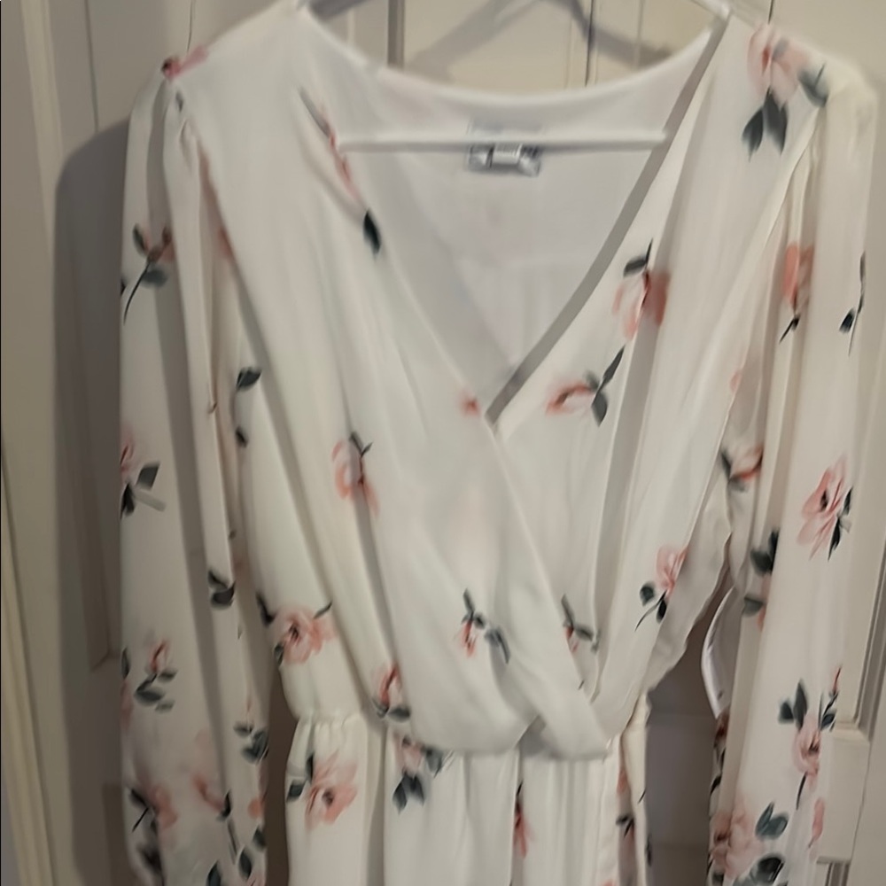 Elegant Floral Wrap Dress